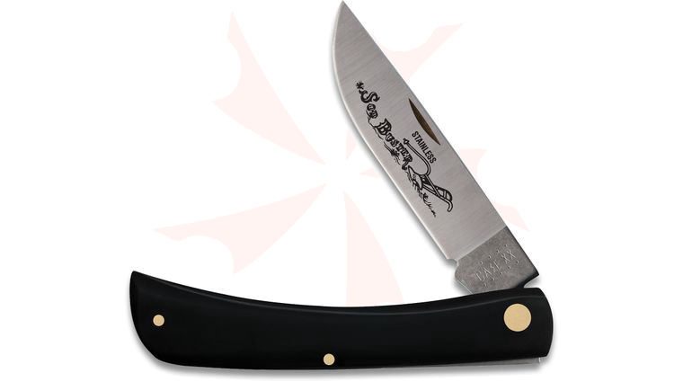 Case Sodbuster Pocket Knife 4.625 inch Closed, Jet-Black Synthetic Handle (2138 SS)