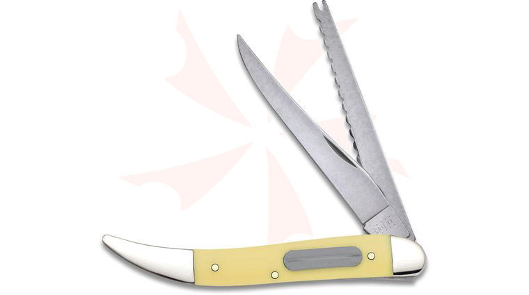 Case Yellow Synthetic Fishing Knife 4-1/4 inch Closed (320094F SS)