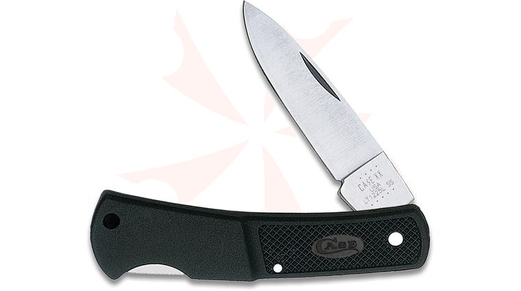 Case 156 Lockback Folding Knife 3 inch Closed, Black Case Caliber Synthetic Handles (LT1225L SS)