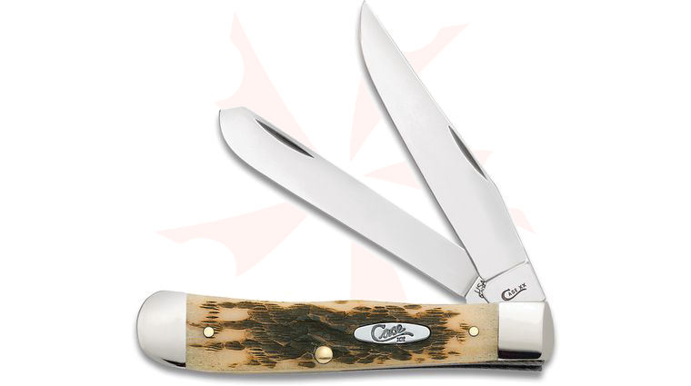 Case Amber Bone Trapper Carbon Steel Blades 4.13 inch Closed (6254 CS)