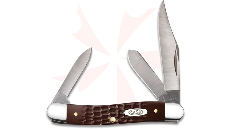 Case Working Brown Synthetic Medium Stockman 3-3/8 inch Closed (63087 SS)