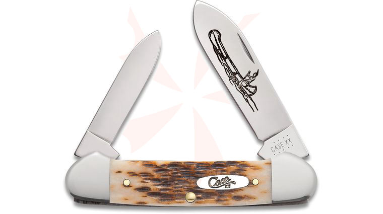 Case Amber Bone Canoe 3.63 inch Closed (62131 CS)