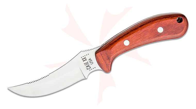 Case Blackie Collins Ridgeback Hunter Fixed 4.1 inch Skinner Blade, Rosewood Handles, Genuine Leather Sheath