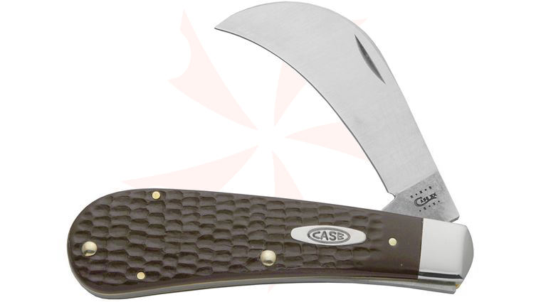 Case Jigged Brown Synthetic Hawkbill Pruner 4 inch Closed (61011 SS)