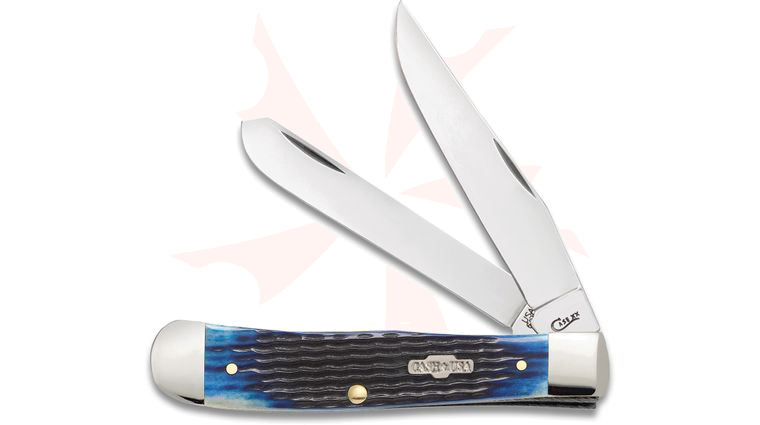 Case Rogers Corn Cob Jig Blue Bone Trapper 4.13 inch Closed (6318 SS)