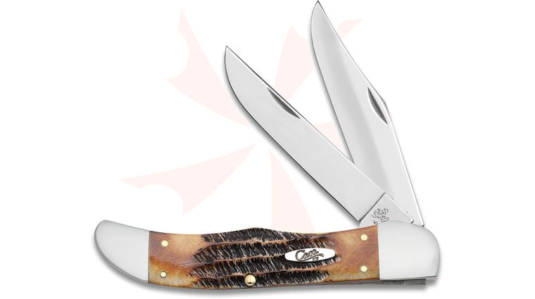 Case 6.5 Burnt Bone Stag Folding Hunter 5-1/4 inch Closed (6.5265 SS) 