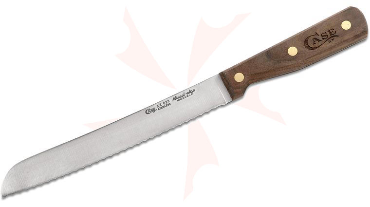 Case Household Cutlery 8 inch Bread Knife, Walnut Handles (XX623)