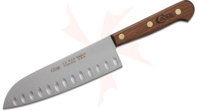Case Household Cutlery 7 inch Santoku Knife, Walnut Handles (XX639)
