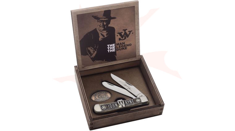 Case John Wayne Embellished Smooth Natural Bone Trapper Gift Set (6254 SS) 