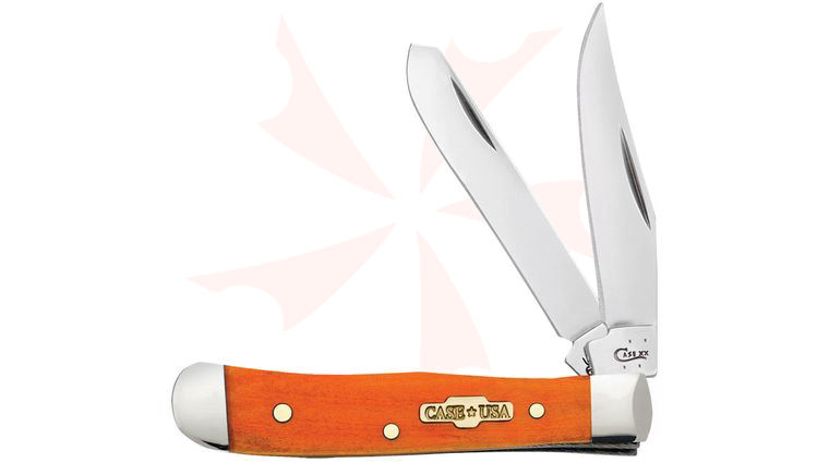 Case Smooth Persimmon Orange Bone Tiny Trapper 2-3/8 inch Closed (62154 SS)
