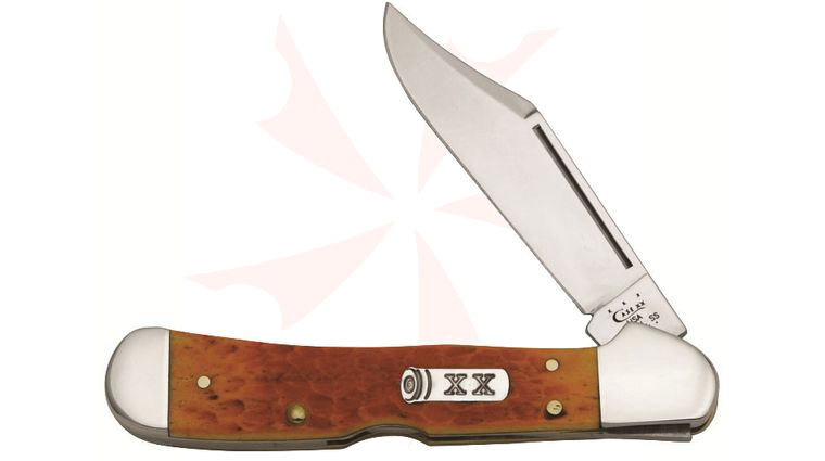 Case Persimmon Orange Bone CopperLock 4-1/4
