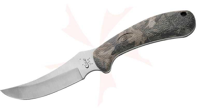 Case Camo Case Caliber Ridgeback Hunter 4-1/8 inch Swept Skinner Blade, Ballistic Nylon Sheath