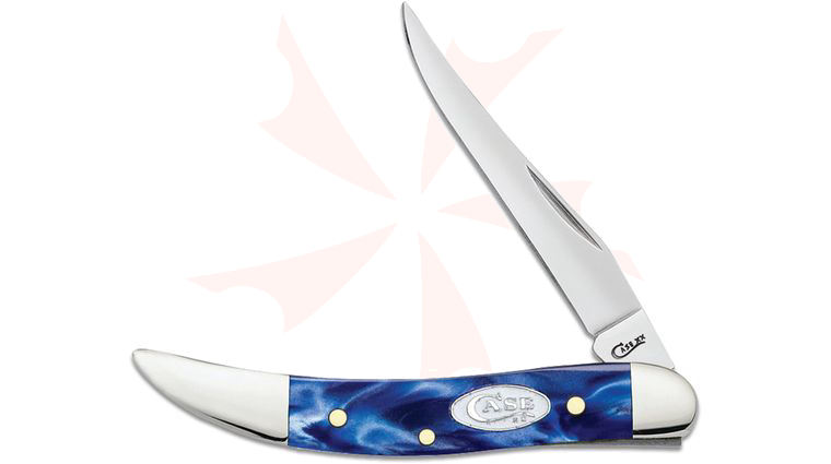 Case Smooth Blue Pearl Kirinite Small Texas Toothpick 3.0 inch Closed (1010096 SS)