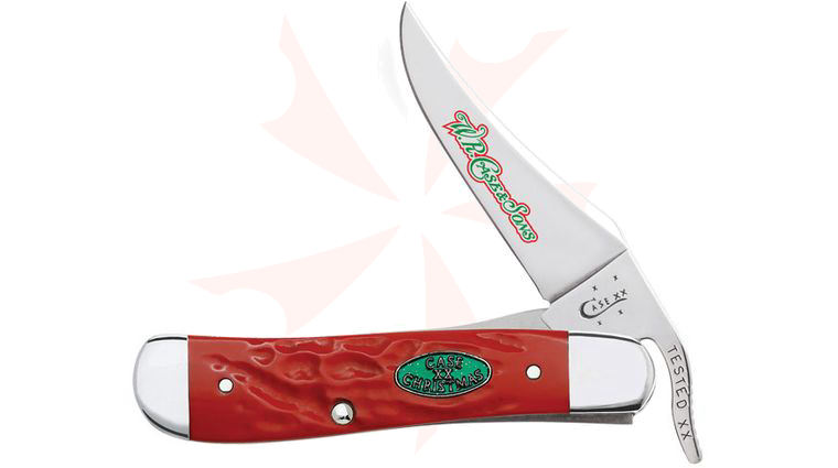 Case Christmas Rough Dark Red Synthetic RussLock 4-1/4