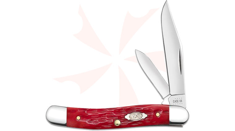 Case Peach Seed Jig Dark Red Bone Medium Jack 3.38 inch Closed (62087 CV) - Chrome Vanadium