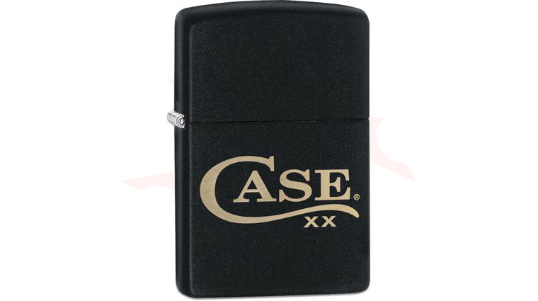 Case Zippo Black Matte Lighter, Case Logo