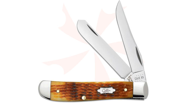 Case Rogers Corn Cob Jig Antique Bone Mini Trapper 3.5 inch Closed (6207 SS)