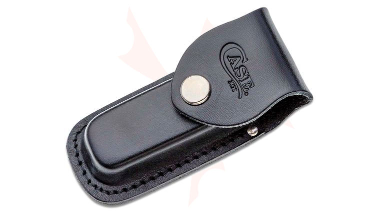 Case Medium Embossed Black Leather Sheath