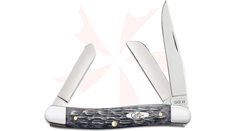 Case Pocket Worn Crandall Jig Gray Bone Medium Stockman 3.63 inch Closed (6318 CS)
