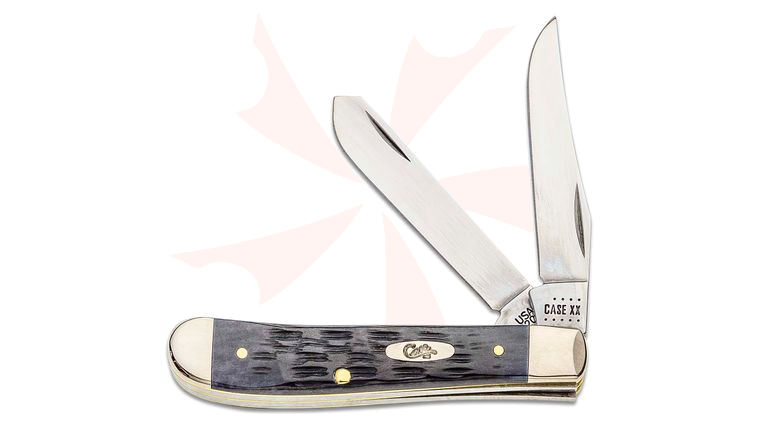 Case Pocket Worn Crandall Jig Gray Bone Mini Trapper 3.5 inch Closed (6207 CS)