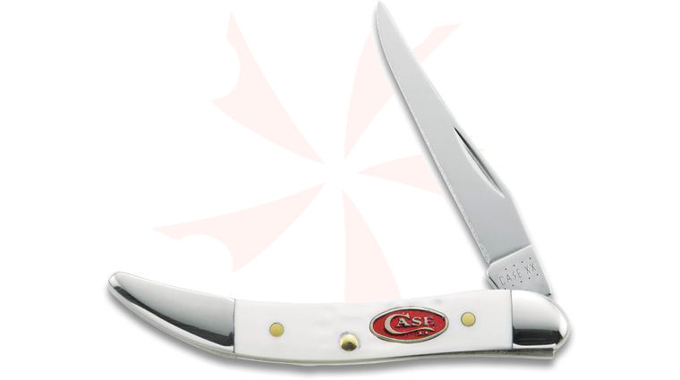Case SparXX Small Texas Toothpick 3 inch Jigged White Synthetic Handles (610096 SS)