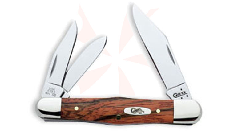 Case Orange Zebra Curly Wood Whittler 3-1/2