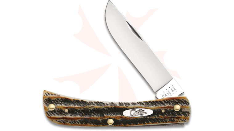 Case 6.5 Burnt BoneStag Sod Buster Jr 3-5/8 inch Closed (6.5137 SS) 