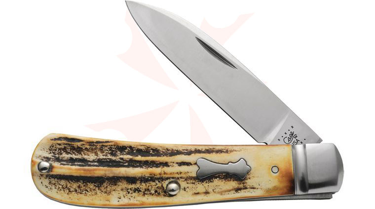 Case Tony Bose Genuine Stag Tribal Spear 4-1/8 inch Closed (TB512010 154-CM)