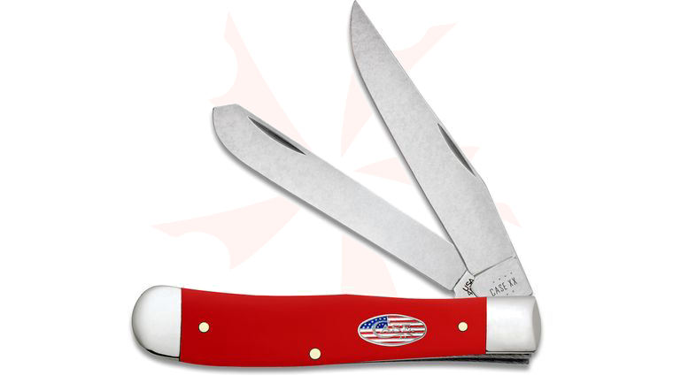 Case American Workman Red Synthetic Trapper Pocket Knife 4.13 inch Closed (4254 CS)