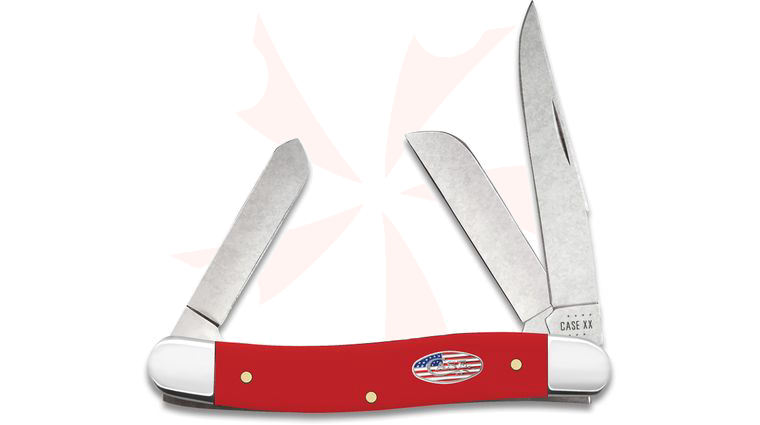Case American Workman Red Synthetic Medium Stockman Pocket Knife 3.63 inch Closed (4318 CS)