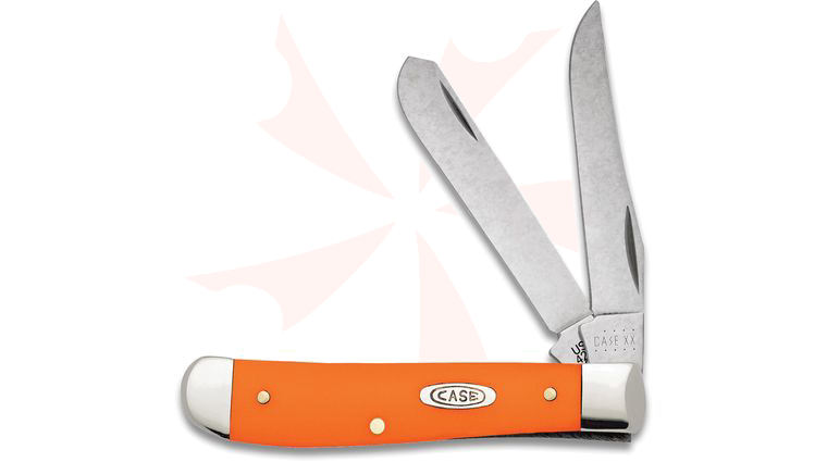 Case Smooth Orange Synthetic Mini Trapper 3-1/2 inch Closed (4207 SS)