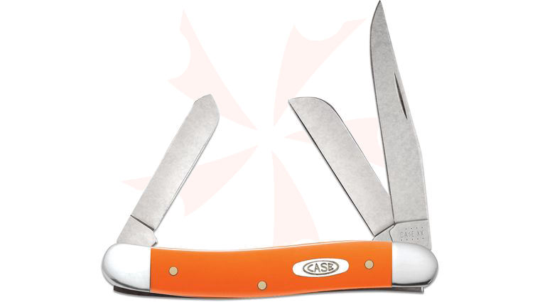 Case Smooth Orange Synthetic Medium Stockman 3.625 inch Closed (4318 SS)
