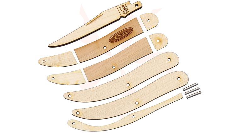 Case Wooden Pocket Knife Kit, Toothpick, Gift Box/Tin