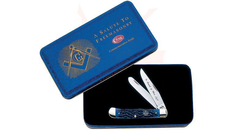 Case Masonic Trapper Gift Set 4-1/8 inch Closed (6254 SS Trapper Masonic Set)