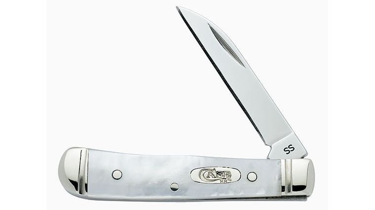 Case Mother of Pearl Wharncliff Tiny Trapper 2-3/8