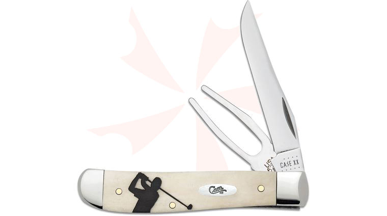 Case Smooth Natural Bone Golfer's Tool 3.5 inch Closed (6207G SS)