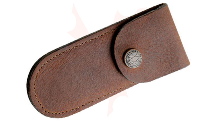 Case Soft Leather Sheath, Brown, 5 inch Closed