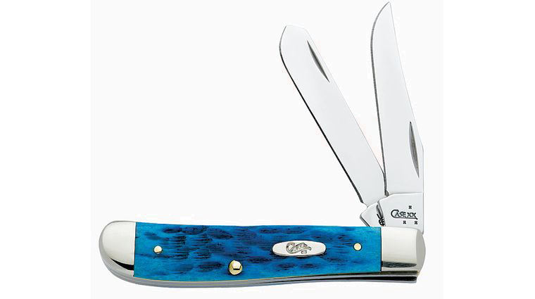 Case Pocket Worn Caribbean Blue Mini Trapper 3-1/2