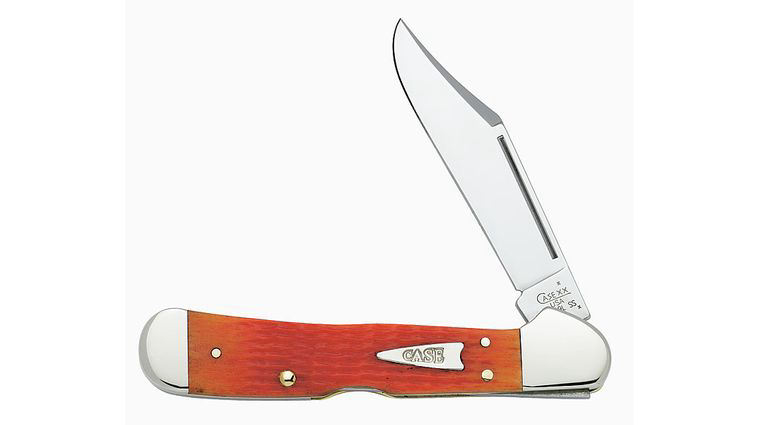 Case Tangerine Orange Bone CopperLock 4-1/4