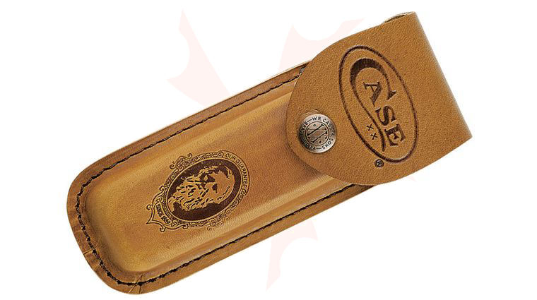 Case Large Job Case Leather Sheath, Brown, 5.75 inch Closed