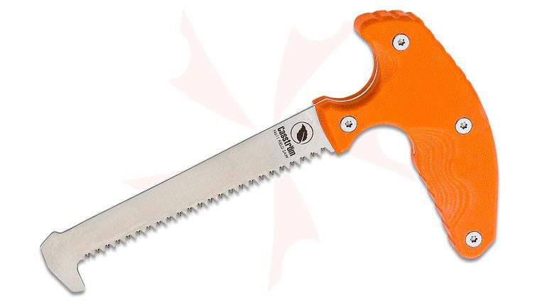 Casstrom Sweden No.11 V.2 Field/Game Prep Saw 4.25 inch Replaceable Blade, Hi-Viz Orange G10 Handles, Nylon Sheath