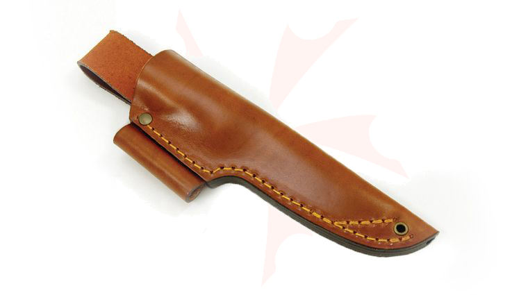 Casstrom Sweden No.10 SFK Leather Sheath with Fire Steel Holder, Cognac Brown 