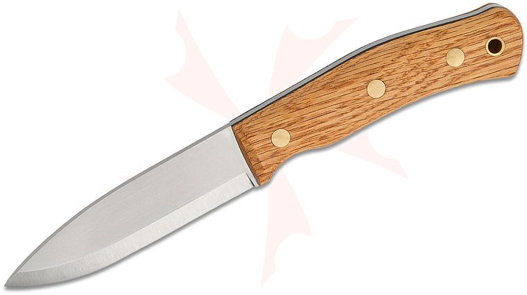 Casstrom Sweden No. 10 SFK Fixed Blade Knife 4 inch Sleipner Scandi Ground Drop Point, Oak Wood Handles, Kydex Sheath