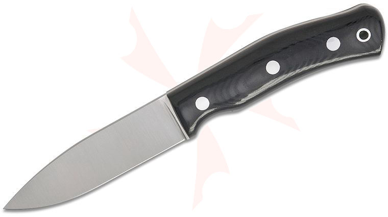 Casstrom Sweden No.10 SFK Fixed 3.875 inch 14C28N Full Flat Ground Blade, Black Linen Micarta Handles, Kydex Sheath