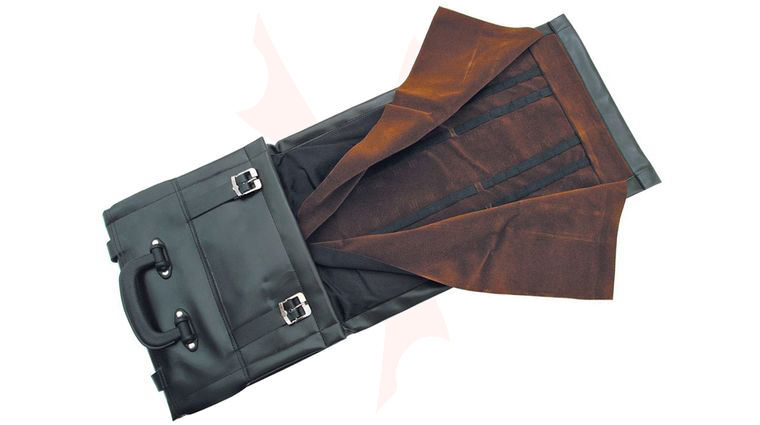 Carry All Safe & Sound Black Vinyl Knife Roll, Fits Approximately 60 Knives, Heavy Cloth Lining, Carry Handle