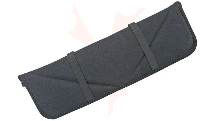 Carry All Heavy Duty Cordura Zipper Knife Case / Pouch 18 inch, Black, Exterior Elastic Straps
