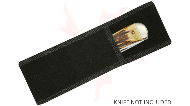 Carry All Velvet Folding Knife Pouch, Black, Fits 4.5 inch Closed Folders