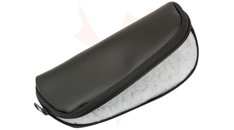 Carry All Safe & Sound Vinyl Zipper Knife Pouch 5 inch, Black
