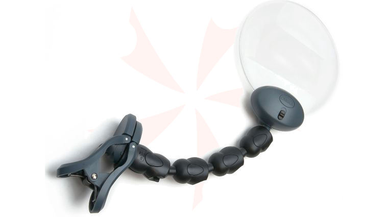 Carson Optical AM-20 LED Attach-A-Mag, Hands Free Magnifier with Clip-On Base