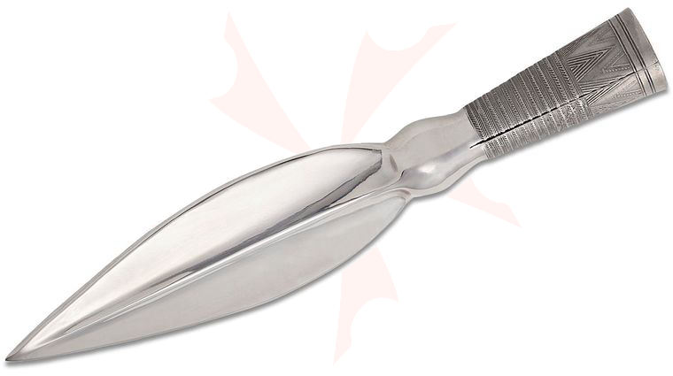 CAS Iberia Hanwei Paul Chen Decorative Viking Short Bladed Spearhead, 6 inch Blade